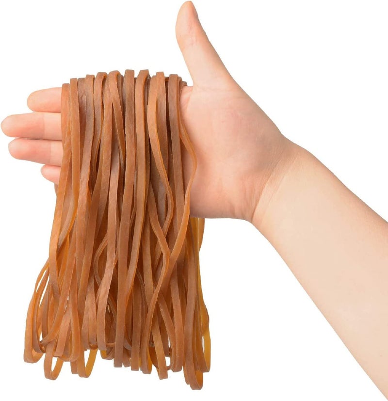 ZZJMCH 50 Pcs Large Rubber Bands Heavy Duty, Heavy Duty Trash Can Band, Strong Elastic Bands for School Home Office Supplies, Garbage Cans, File Folders, (8 x 0.16 Inch) - Image 1